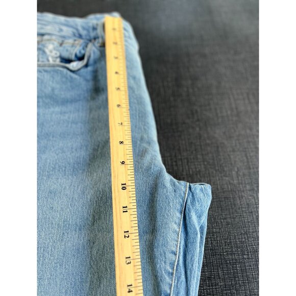 Good American Womens blue jeans 8/29 Distressed Denim straight leg Stretch Chic - Picture 7 of 10